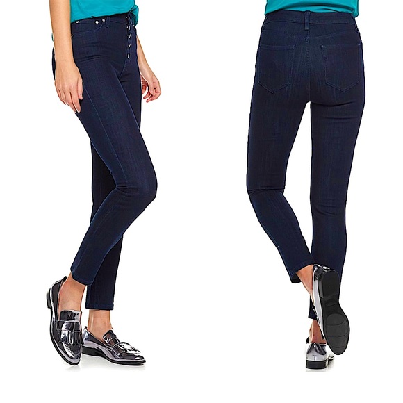 Nine West | High Waisted Button Up Denim Jeans - Picture 1 of 4